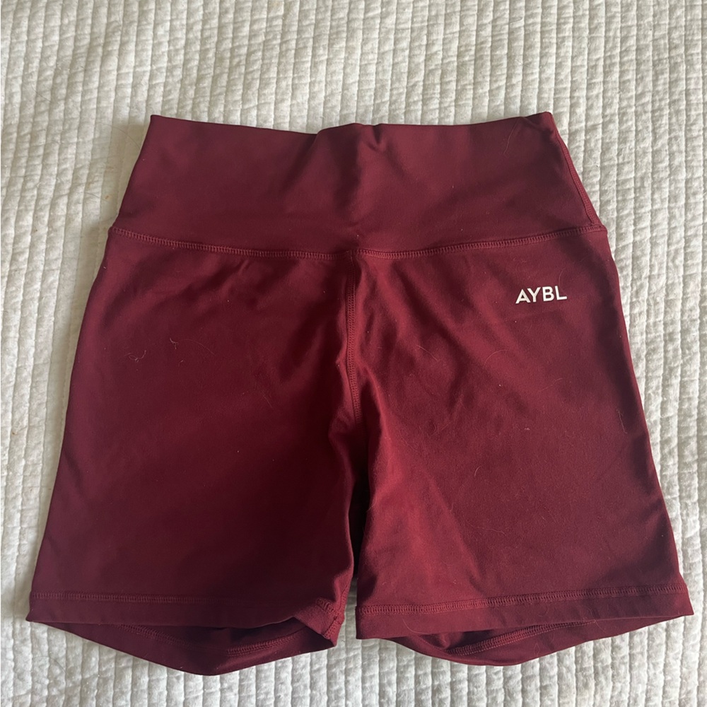 AYBL Burgundy Athletic Shorts High-Waisted